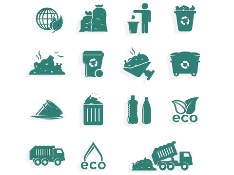 Green ecological icon energy-saving environmental protection logo