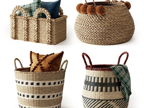 Woven Bamboo Basket Storage Basket Dirty Clothes Basket Woven Basket