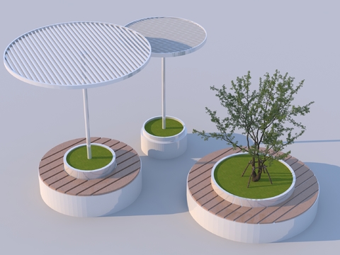 Modern Tree Pool Seat Landscape Round Seat