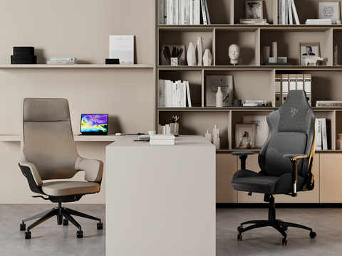 modern office desk and chair