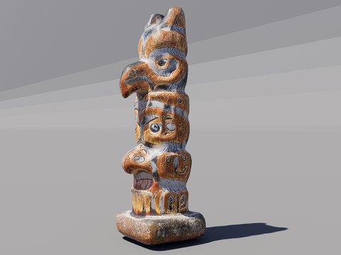 Northwest Coast Totem Pillars