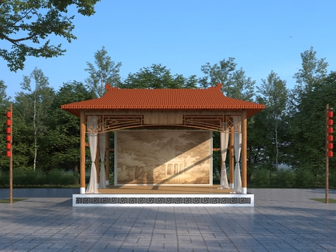 Neo-Chinese Style Ancient Building Stage