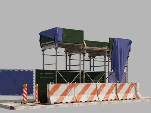 Site truss barricade fence scaffold