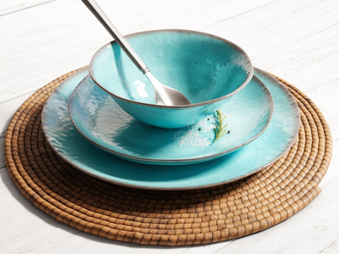 modern tableware bowl plate spoon