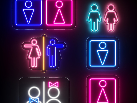 Neon Decorative Lights for Toilet Signage