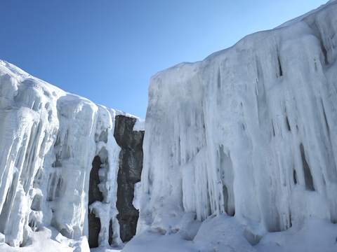 Ice cone glacier landscape