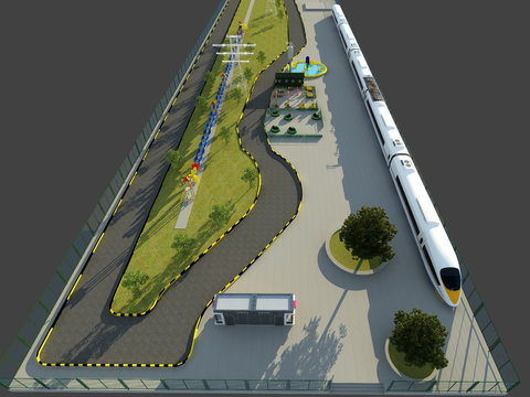 Outdoor Landscape Park Landscape High-speed Rail