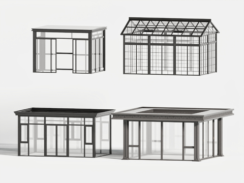 Modern sun room glass room