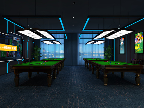 Modern Billiard Hall Billiard Room