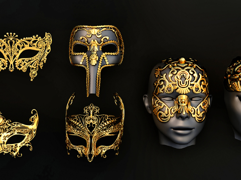 Mask Gold Mask Gold Jewelry Mask Decorations