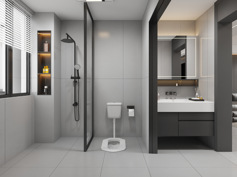 Advanced gray toilet bathroom