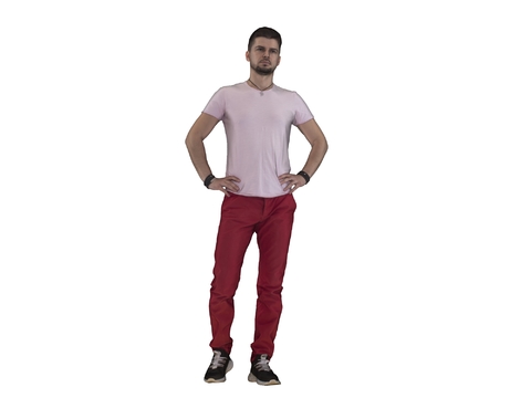 Casual Men's Red Pants Men