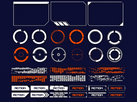 Cyberpunk Border Data Icon Sign