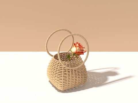 Rattan Small Flower Basket Storage Basket