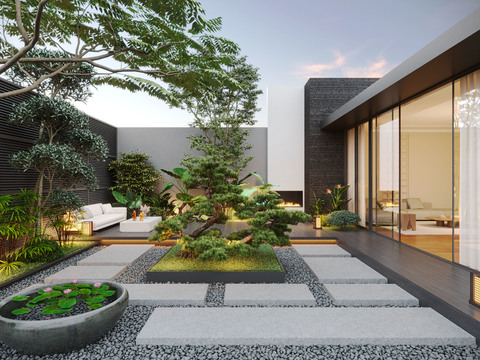 Modern Courtyard Garden