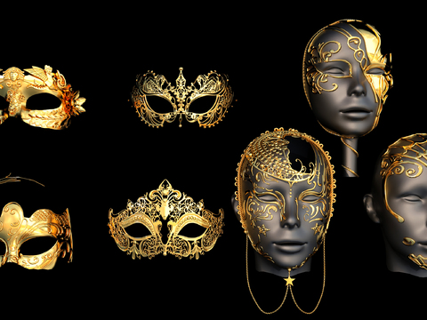 Mask Gold Mask Gold Jewelry Mask Decorations