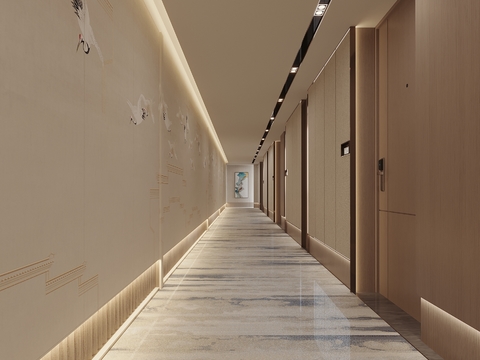 Hotel aisle corridor