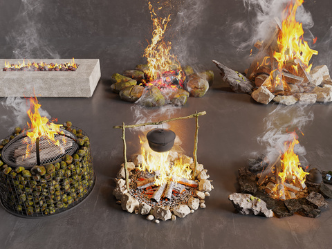 Modern stone bonfire