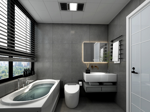 Advanced gray toilet bathroom