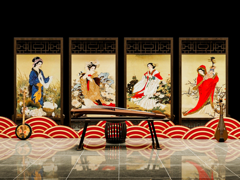 New Chinese Guzheng Guzheng Instrument Guochao Art Display