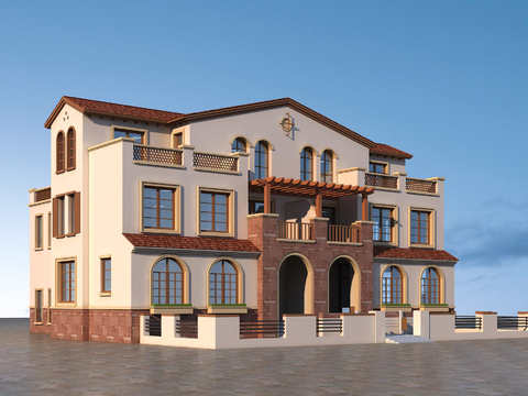 Mediterranean Double House Appearance
