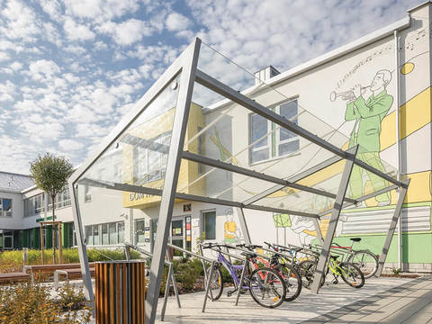 Outdoor parking shed Bicycle shed