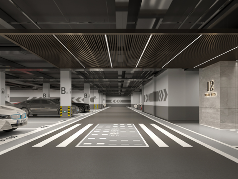 underground parking garage