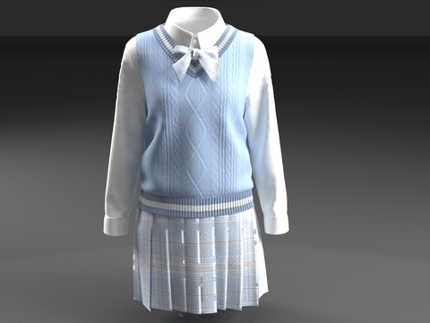 JK Short Skirt School Uniform Women's Top