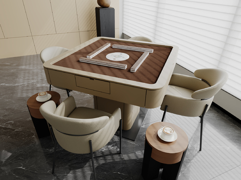 Modern Mahjong Table and Chair