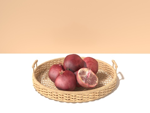 Rattan Fruit Basket Fruit Plate Storage Basket