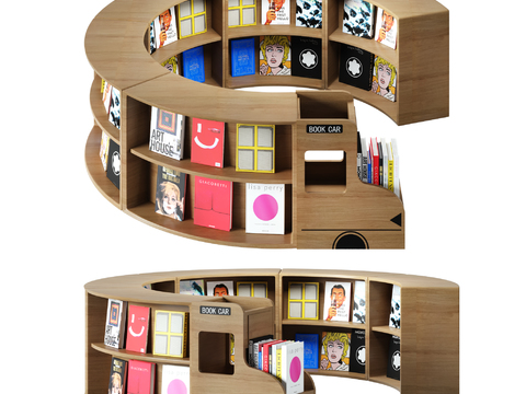 Children's bookcase cartoon bookcase