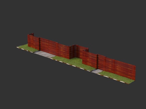 Wooden guardrail fence