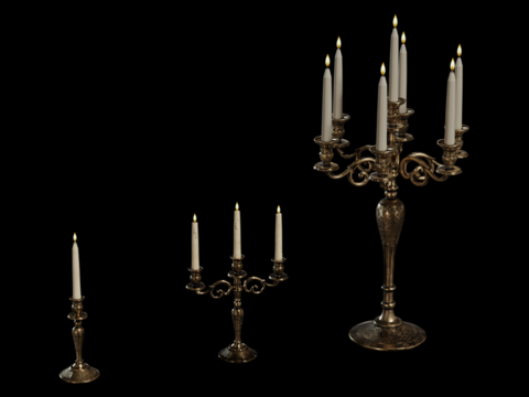 European-style Candle Holder Baroque Candlestick Lamp