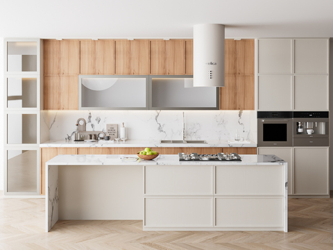 Cream Style cabinet island