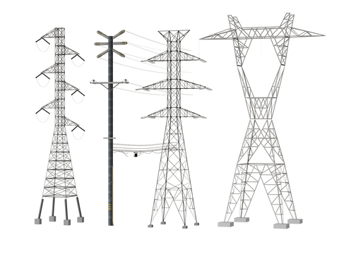 Electric pole high voltage line