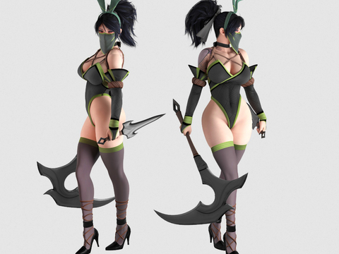 Game Character Female Assassin Ninja