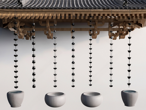 Chinese-style water falling rain chain eaves water falling chain