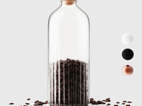 Coffee Bean Sealed Jar Glass Bottle