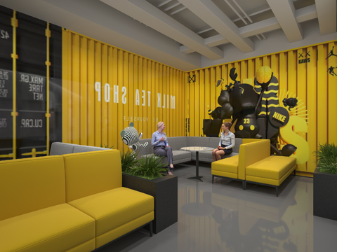 Industrial-style Reception Rest Area