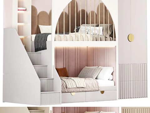 Modern children's bunk bed