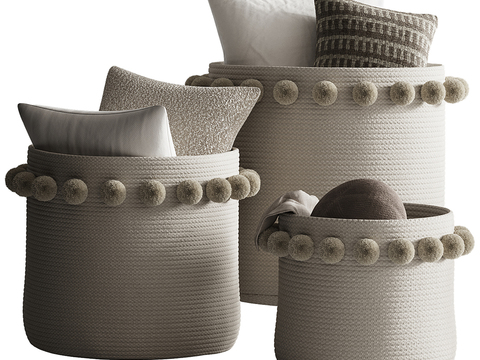 Living Equipment Rattan Pillow Storage Basket