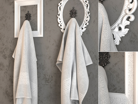 European-style towel hook towel