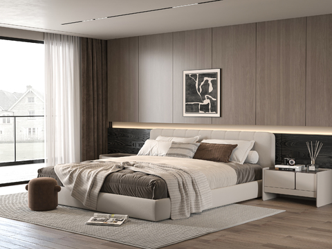 Minotti modern double bed