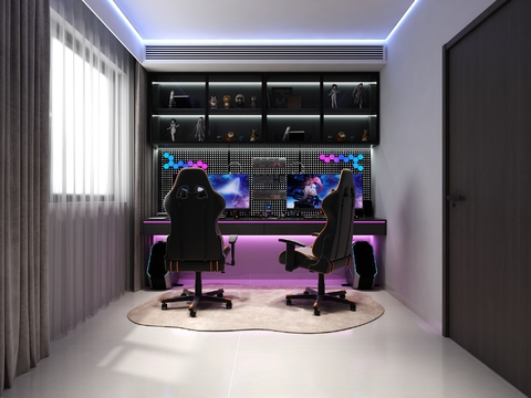 Modern e-sports room Game room Game room