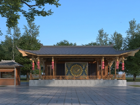 Chinese ancient village stage