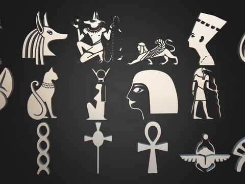 Egyptian Elements Wall Decorations Ancient Egyptian Elements