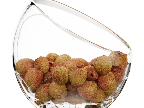 Large oblique fruit bowl litchi fruit