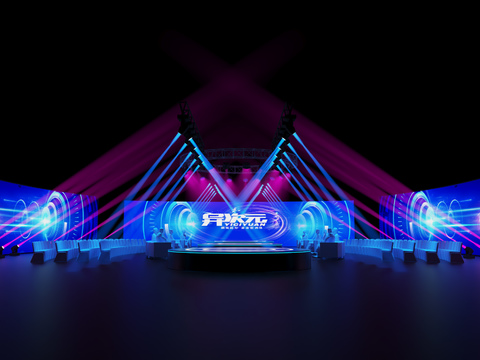 Technology Stage Ball Light Show