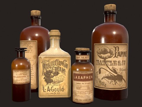 European classical medicine bottle