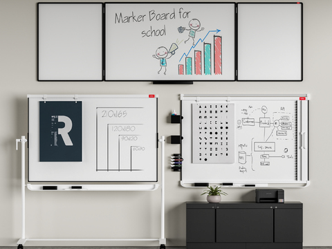 Office whiteboard mobile kanban magnetic whiteboard